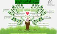 بنر منشور کرامت مادری در 3 محور تکریم کلامی ، فرایندی و فضای فیزیکی 
